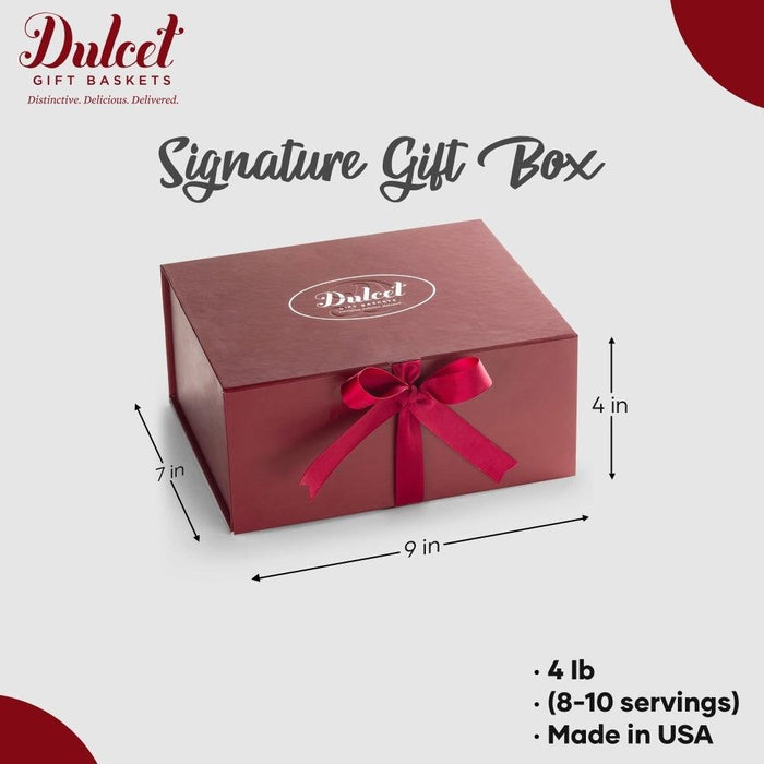Signature gift box with ribbon, 9 in x 7 in x 4 in