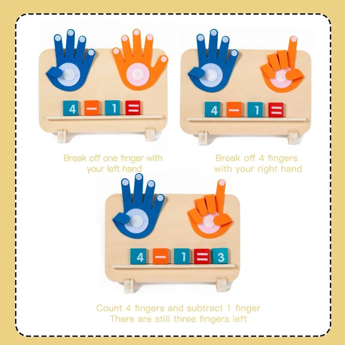 Wooden Finger Counting Toy – Fun Montessori Math Learning