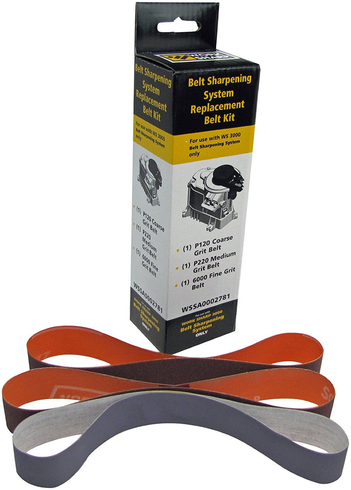 Work Sharp WS3000 Belt Sharpening System Replacement Belt Kit (WS3000 Only)