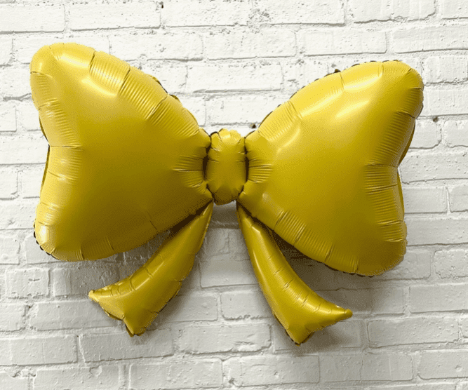 Yellow Bow Balloon – 40" Foil