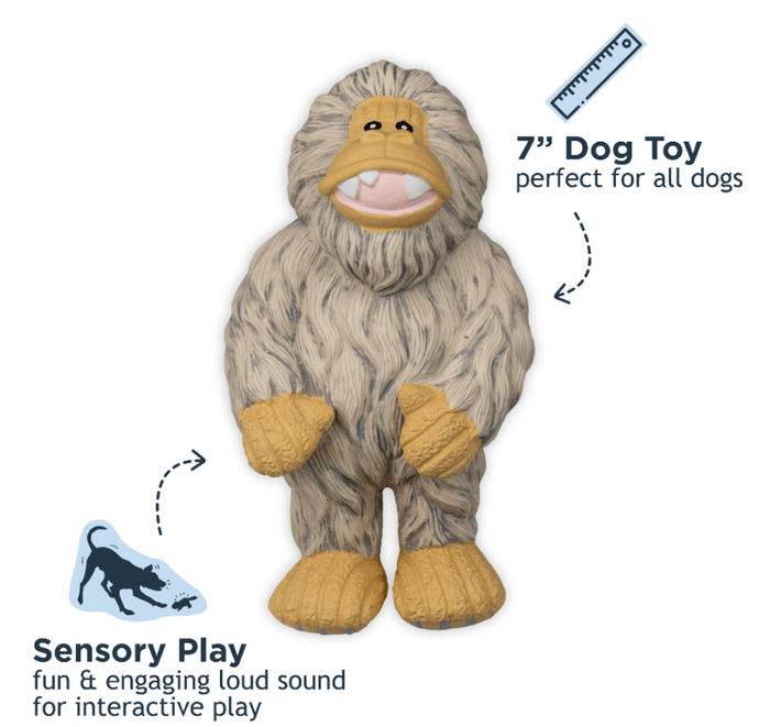 Yeti 7" Latex Squeaker Dog Toy for Dogs of All Sizes - Glad Dogs Nation | ALL Profits Donated
