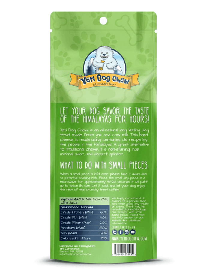 Yeti Dog Chew Large Yak Cheese Chew for Dogs up to 55 lbs: Single or 2 Pack - Glad Dogs Nation | ALL Profits Donated